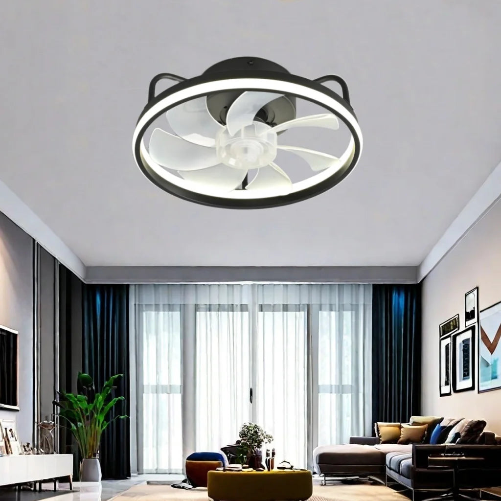 Ilaria 6-Speed Timer Ceiling Fan Light for Attic – DC Motor Remote