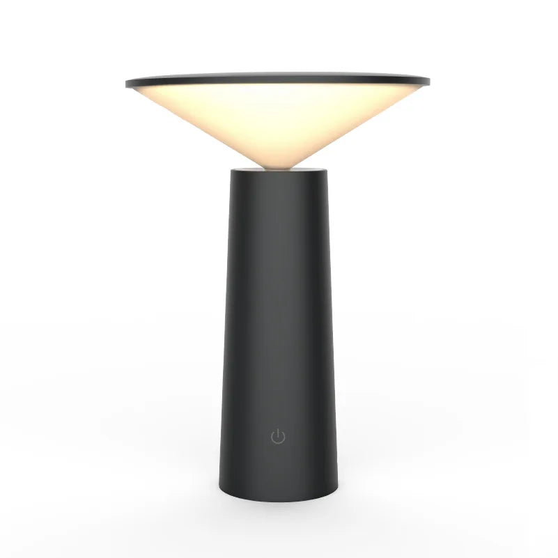 Designer Table Lamp – Art Deco Cordless Rechargeable for Bedside, Desk & Office, Restaurant Table | Vesper Grove by Evenlyr