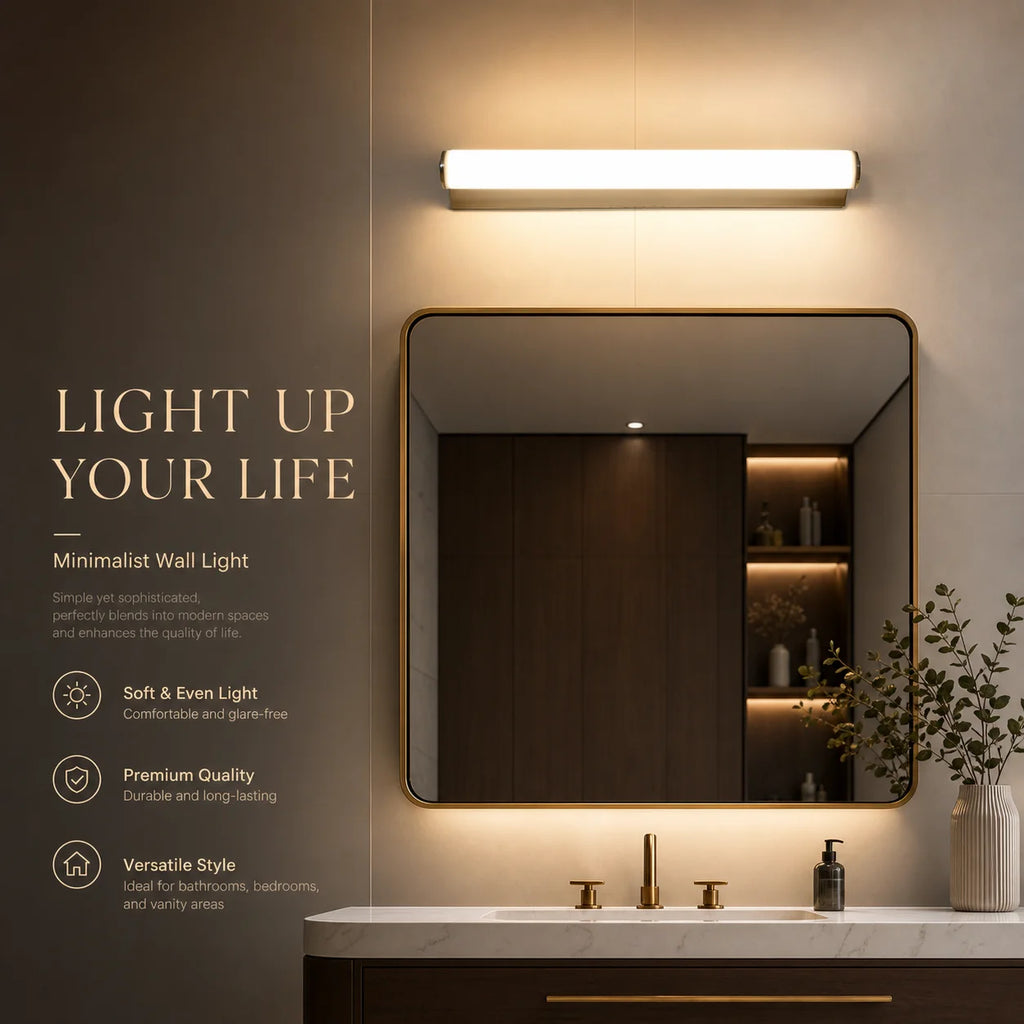 Modern Stainless Steel Vanity Light – detail view 2