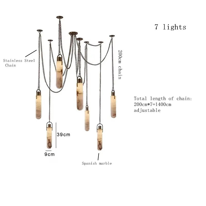 Tivoli Brass Modern Chandelier for Dining Room – detail view 10