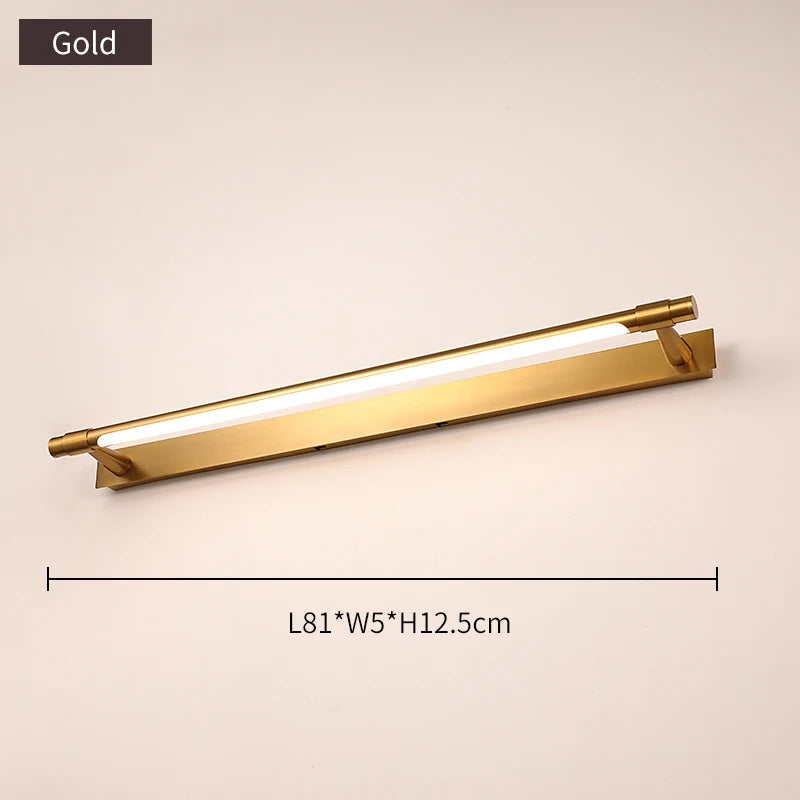 Copper Linear Wall Sconce – Modern LED Linear for Bathroom | Oriana Orbit by Evenlyr