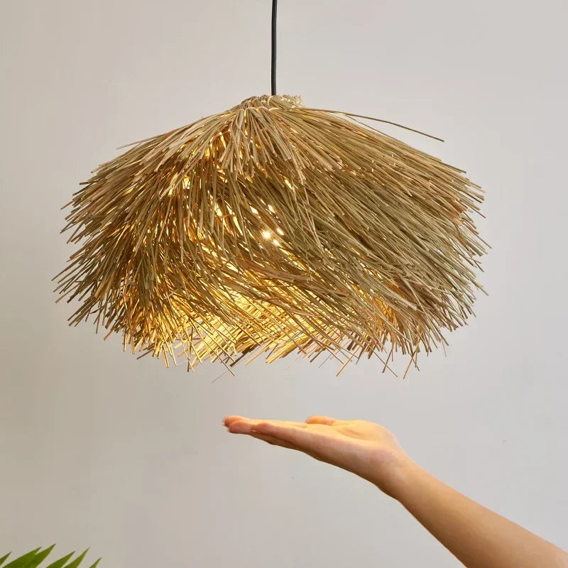 Ravena Vintage Rattan Pendant Light for Living Room