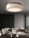 Alabaster & Marble Flush Mount Ceiling Light – Modern Minimalist Dimmable LED for Bedroom, Kitchen, Dining Room | Celeste Line by Evenlyr