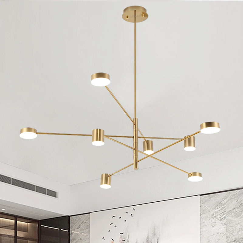 Metal Chandelier – Modern LED for Bedroom & Bedside, Living Room, Restaurant & Café | Alora Line by Evenlyr