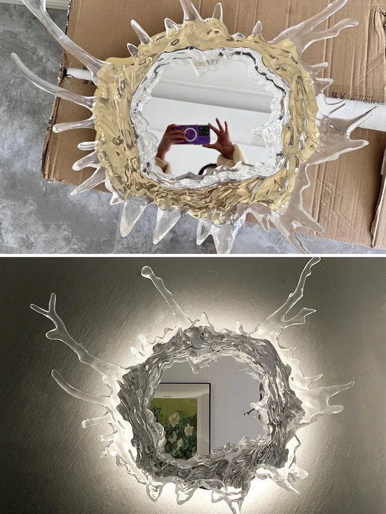 Glass Wall Sconce – Modern for Bathroom, Hallway & Entryway, Living Room | Isola Halo by Evenlyr