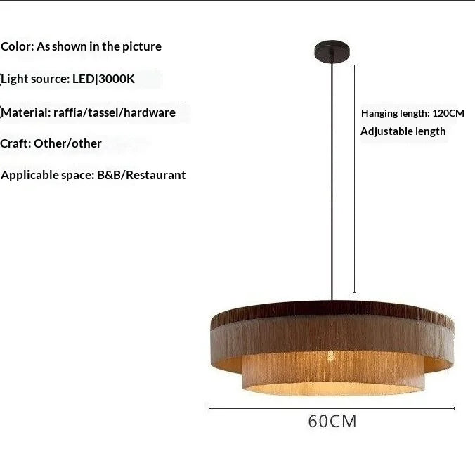 Fabric Pendant Light – Wabi-Sabi LED for Bedroom & Bedside, Dining Room & Kitchen, Restaurant & Café | Solenne Halo by Evenlyr