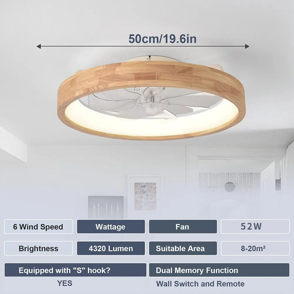 Ginevra Modern Ceiling Fan Light for Bedroom – Remote Control