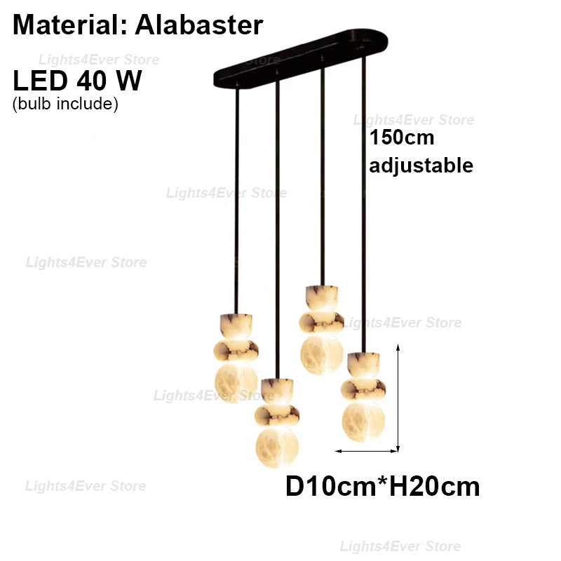 Luma Beam Alabaster Chandelier – Dimmable – product detail 18