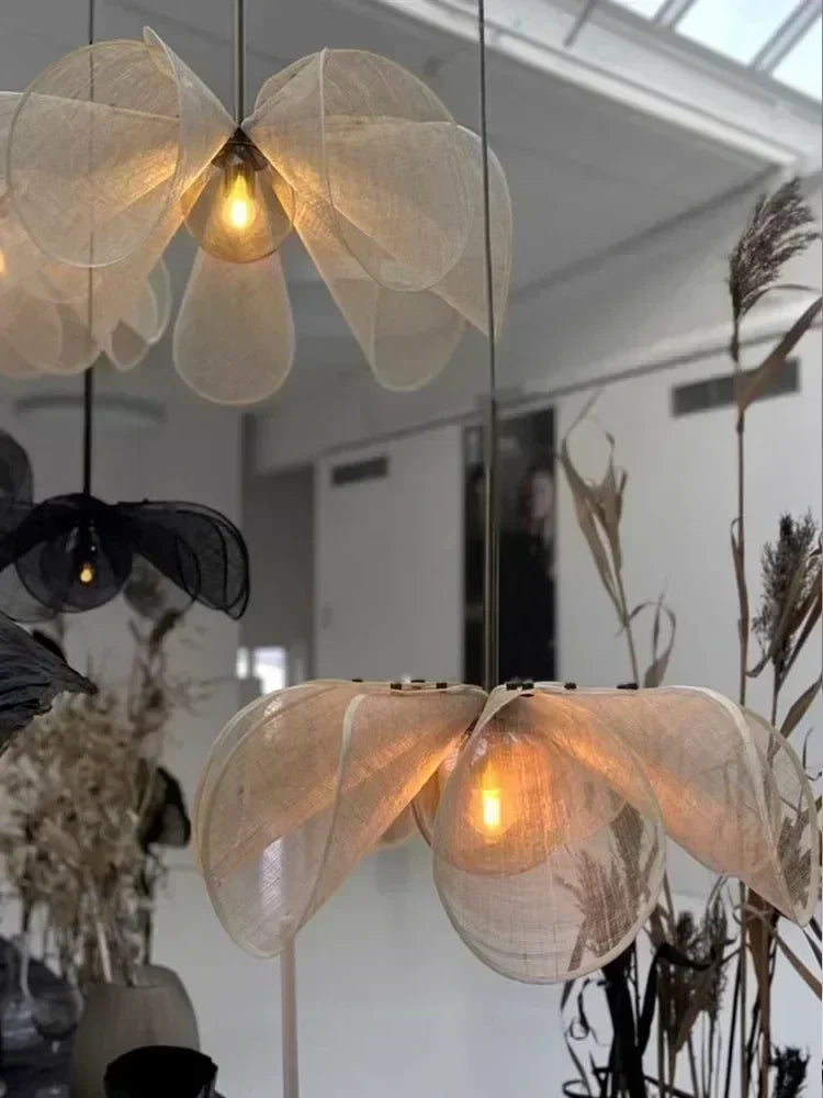 Mirel Halo Floral Fabric Pendant Light – product view 5