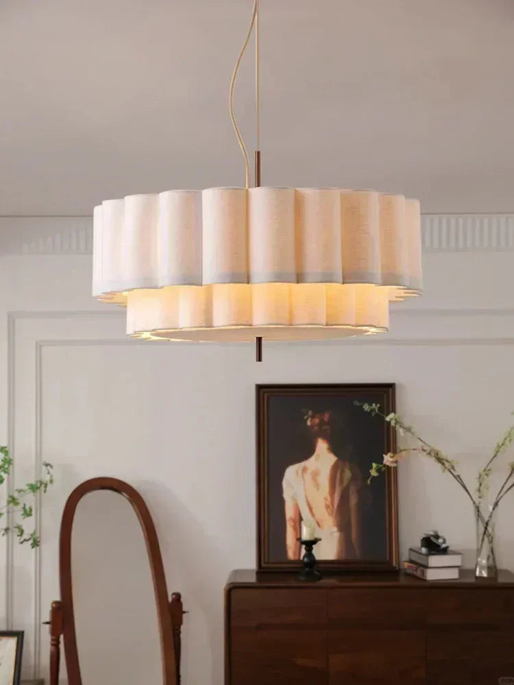 Fabric Chandelier – Wabi-Sabi Japanese for Bedroom & Bedside | Elowen Glow by Evenlyr