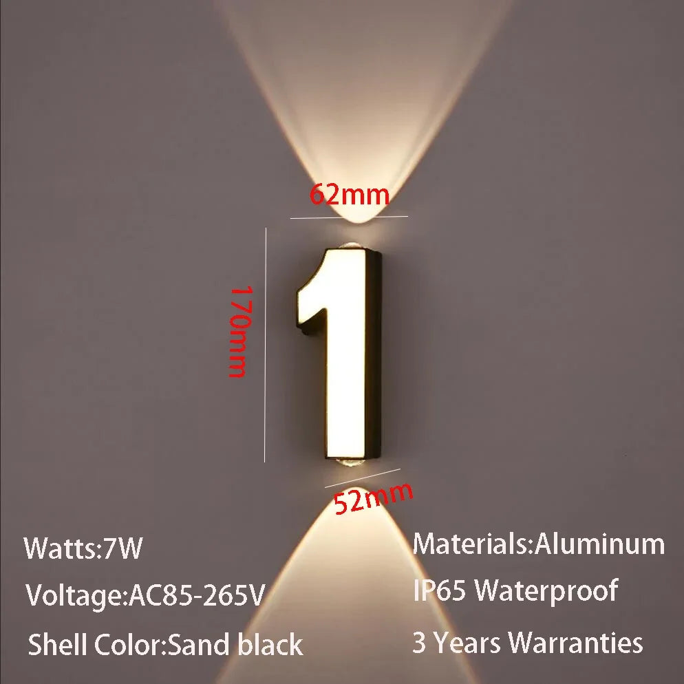 Liora 7W Illuminated House Number Light – IP65