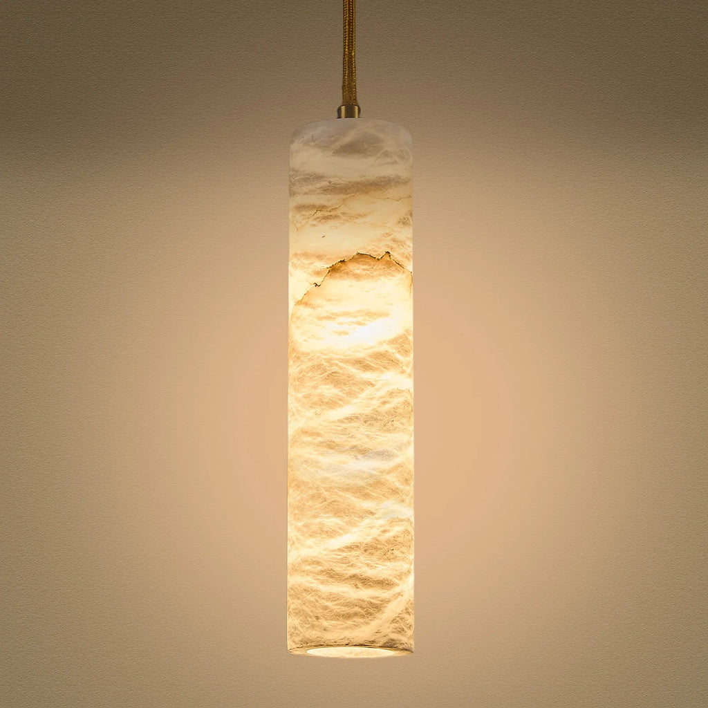 Helios Natural Alabaster Pendant Chandelier for Dining Room – detail view 3