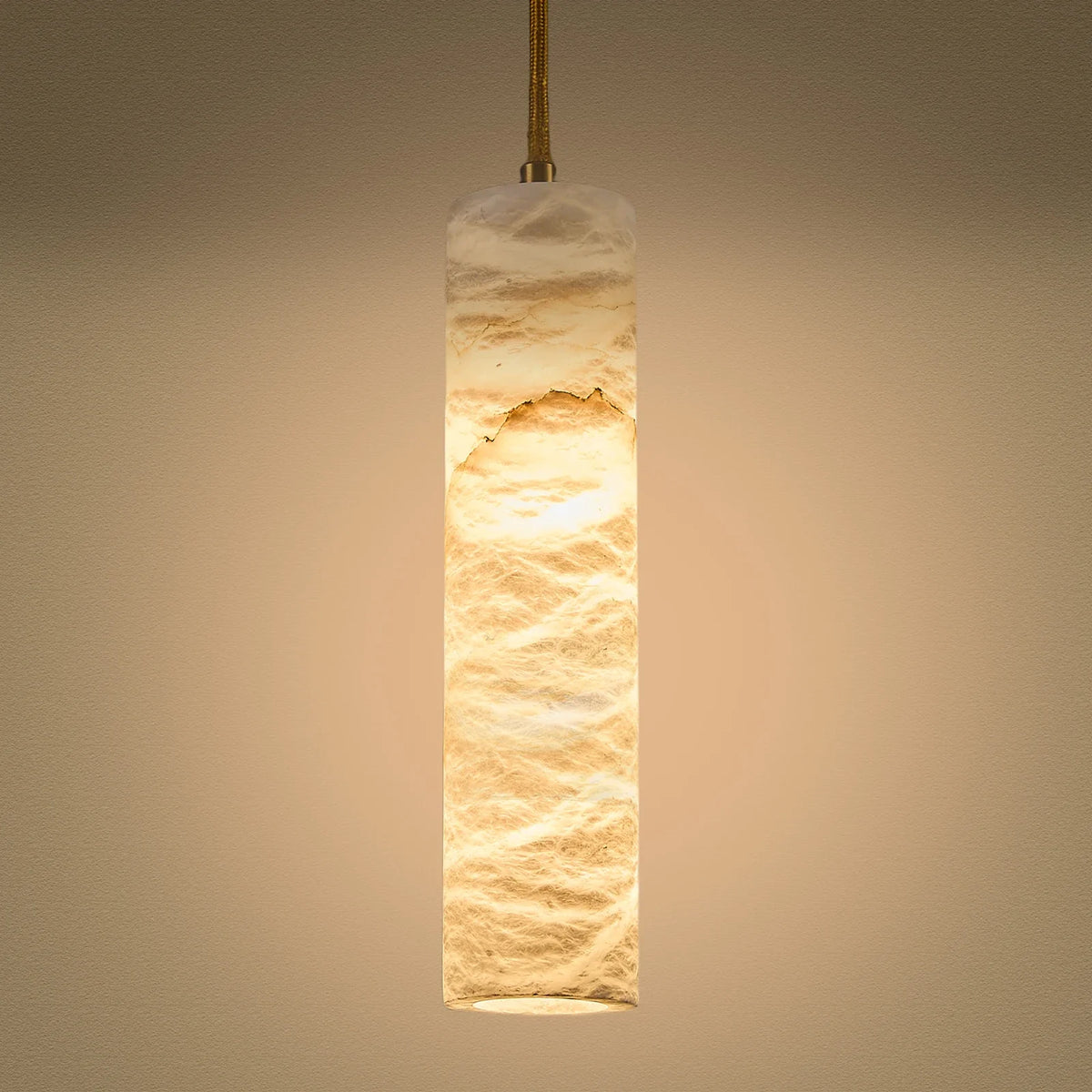 Helios Natural Alabaster Pendant Chandelier for Dining Room – detail view 3