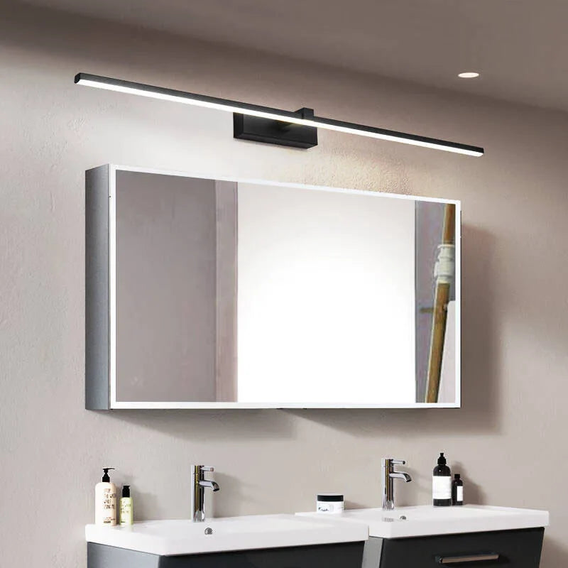 Metal Linear Wall Sconce – Modern LED Linear for Bathroom, Bedroom & Bedside | Calista Frame by Evenlyr