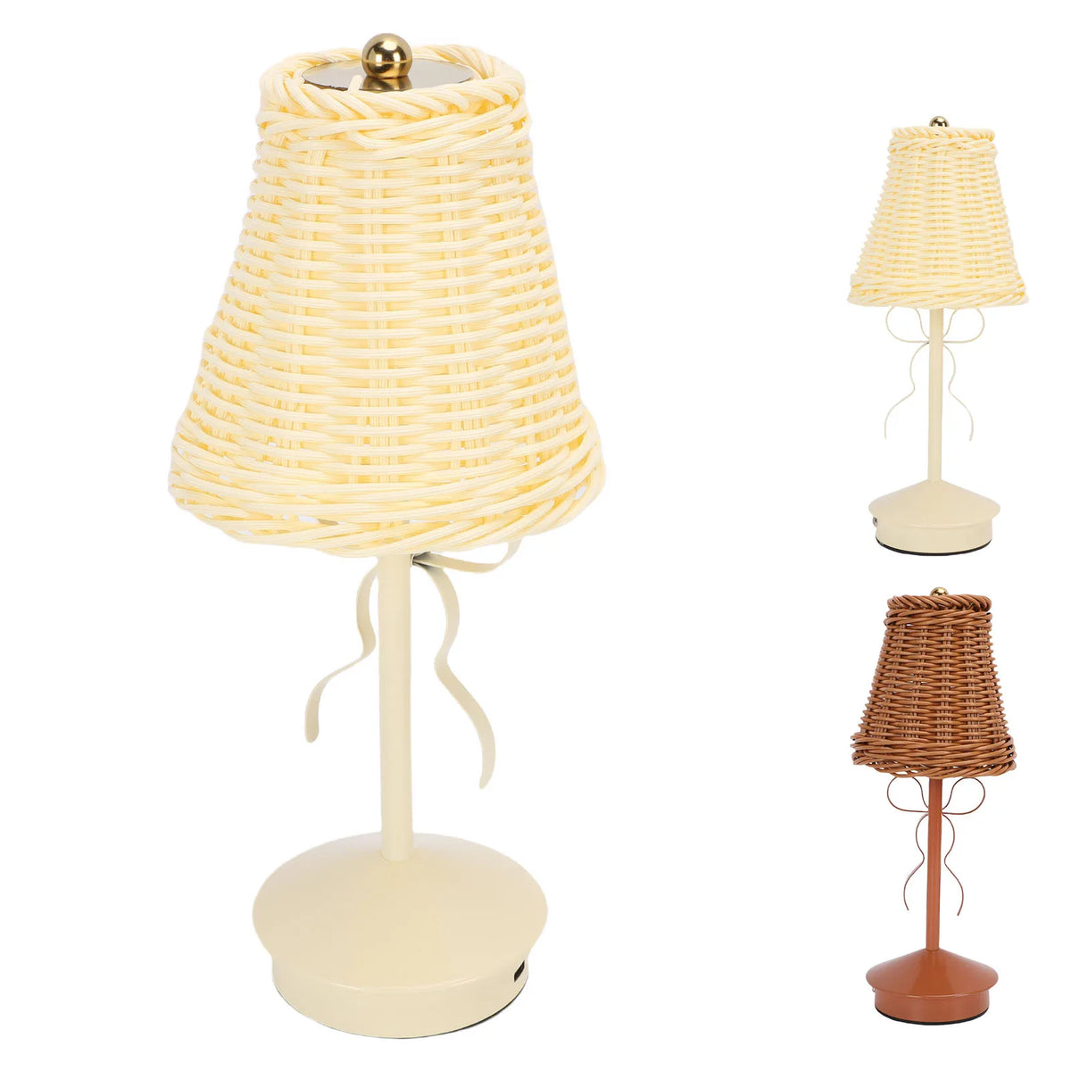 Modern Rattan Rechargeable Table Lamp – detail view 2