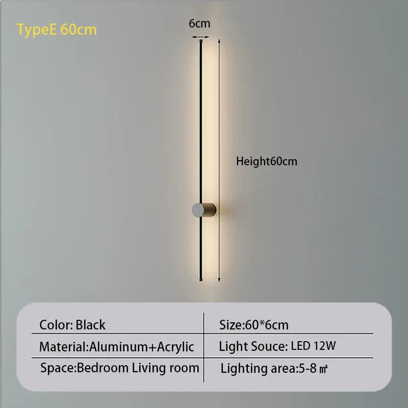 Liora Curved-Line LED Wall Sconce for Bedroom