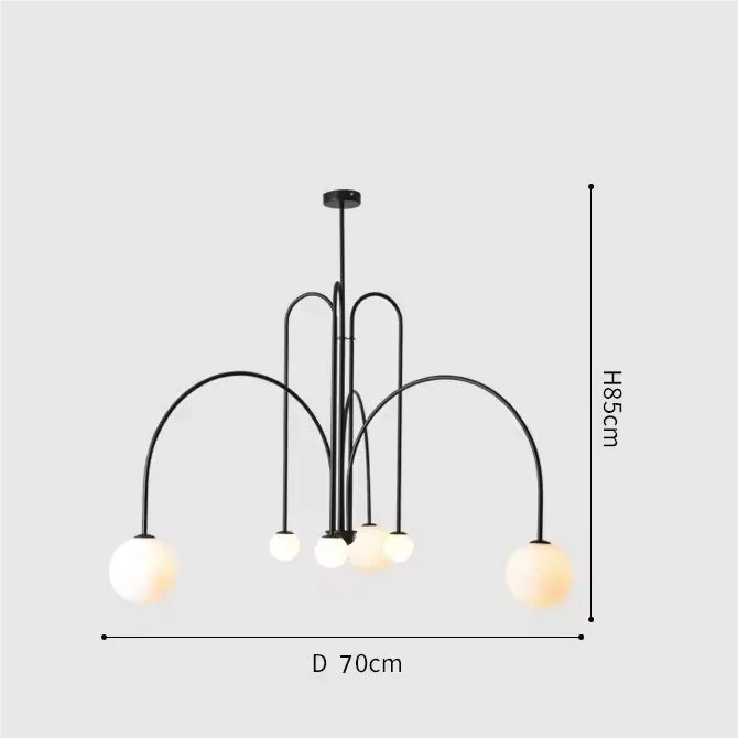 Fabric Chandelier – Nordic Minimalist for Living Room, Restaurant & Café | Virelle Arc by Evenlyr