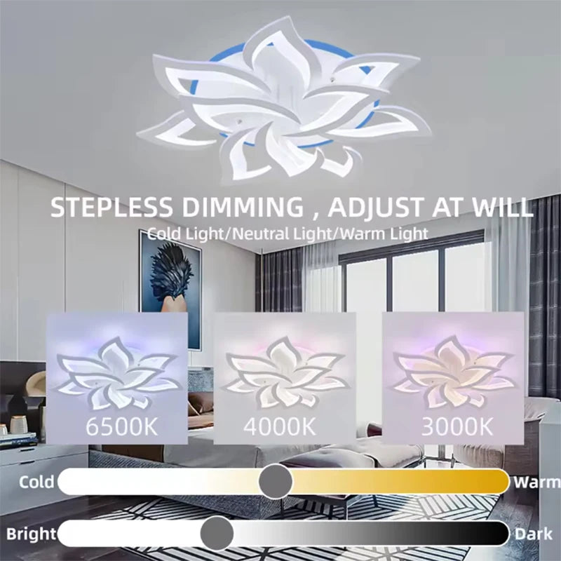 Siena Petal-Shaped LED Ceiling Chandelier for Bedroom