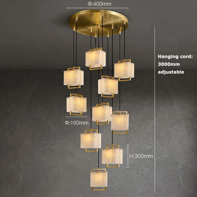 Galen Arc Marble Pendant Light – product view 8