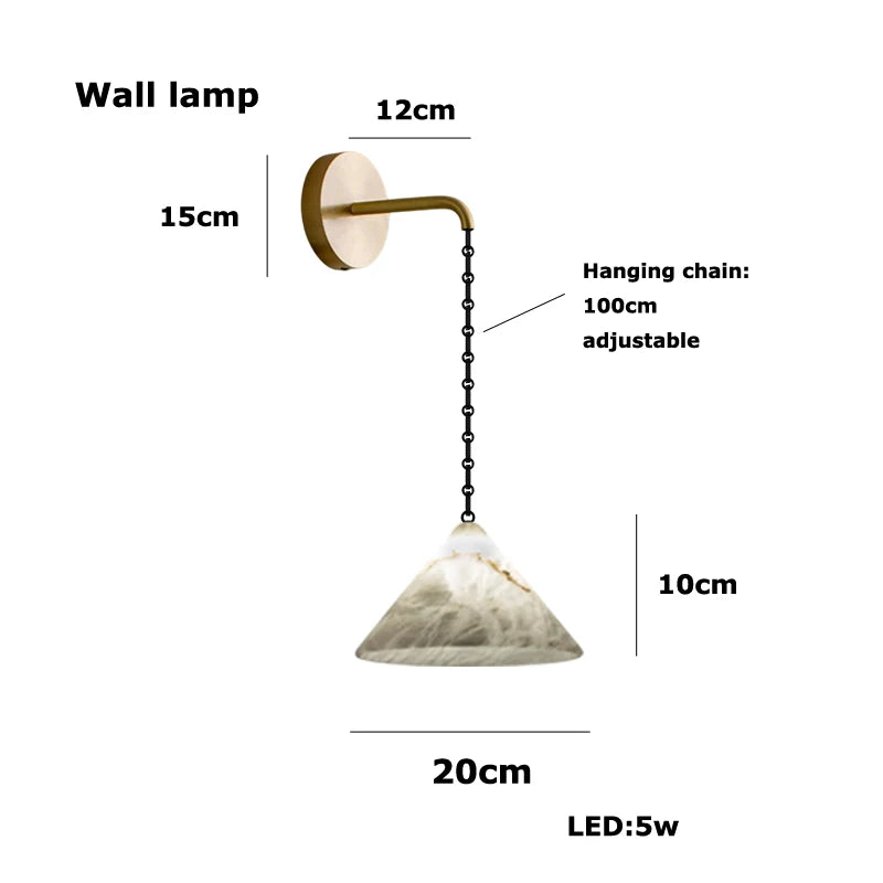 Alabaster & Marble Chandelier – Modern for Hallway & Entryway, Living Room, Dining Room & Kitchen | Lunara Orbit by Evenlyr