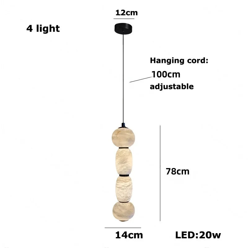 Valenne Halo Sculptural Alabaster Pendant Light – product view 7