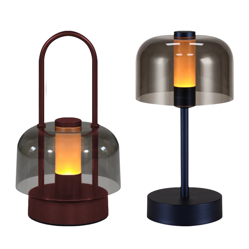 Oriana Arc Rechargeable Aluminum Desk Lamp – Vintage Aluminum Rechargeable Desk Lamps for Bedroom