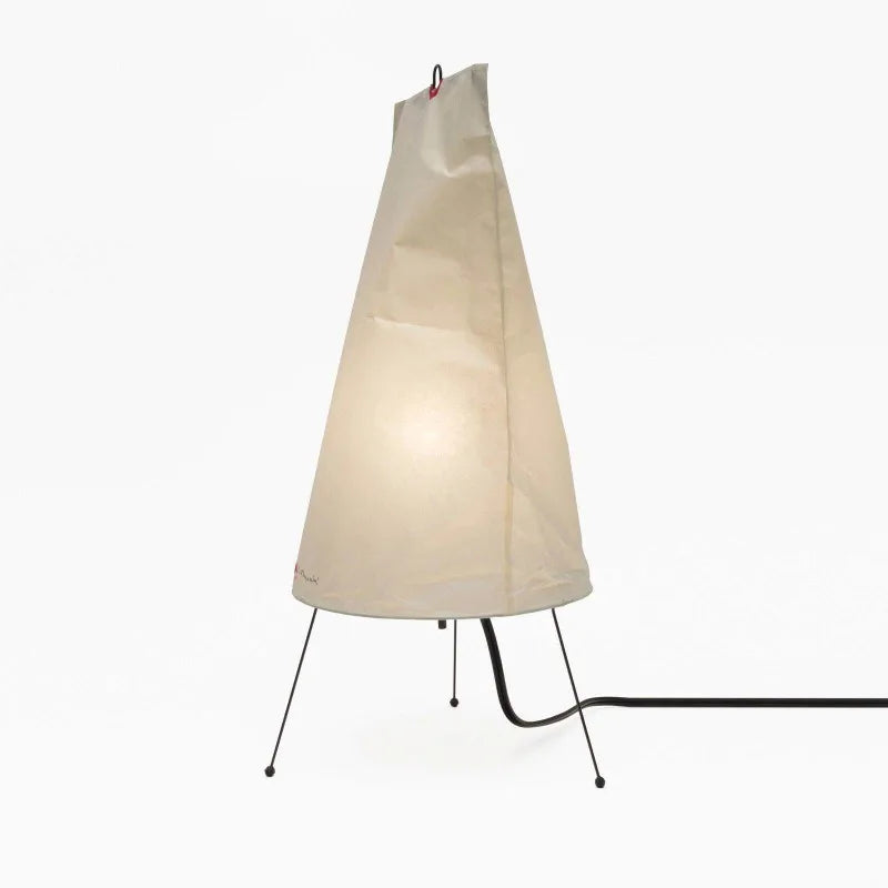 Rice Paper & Wood Floor Lamp – Wabi-Sabi Japanese for Living Room, Bedroom, Reading Corner | Halcyon Orbit by Evenlyr