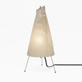 Rice Paper & Wood Floor Lamp – Wabi-Sabi Japanese for Living Room, Bedroom, Reading Corner | Halcyon Orbit by Evenlyr