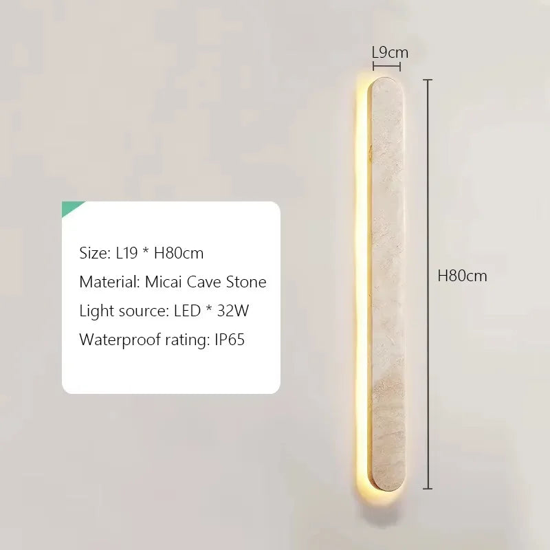 Joren Veil Linear Travertine Wall Sconce – product view 8