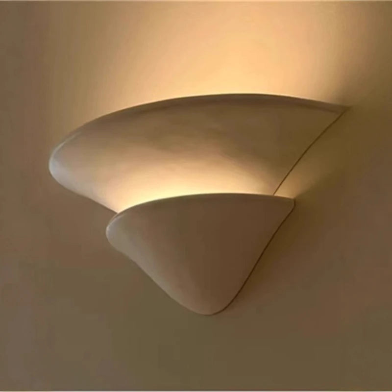 Neroli Double-Layer Gypsum Wall Sconce for Corridor – Wabi-Sabi