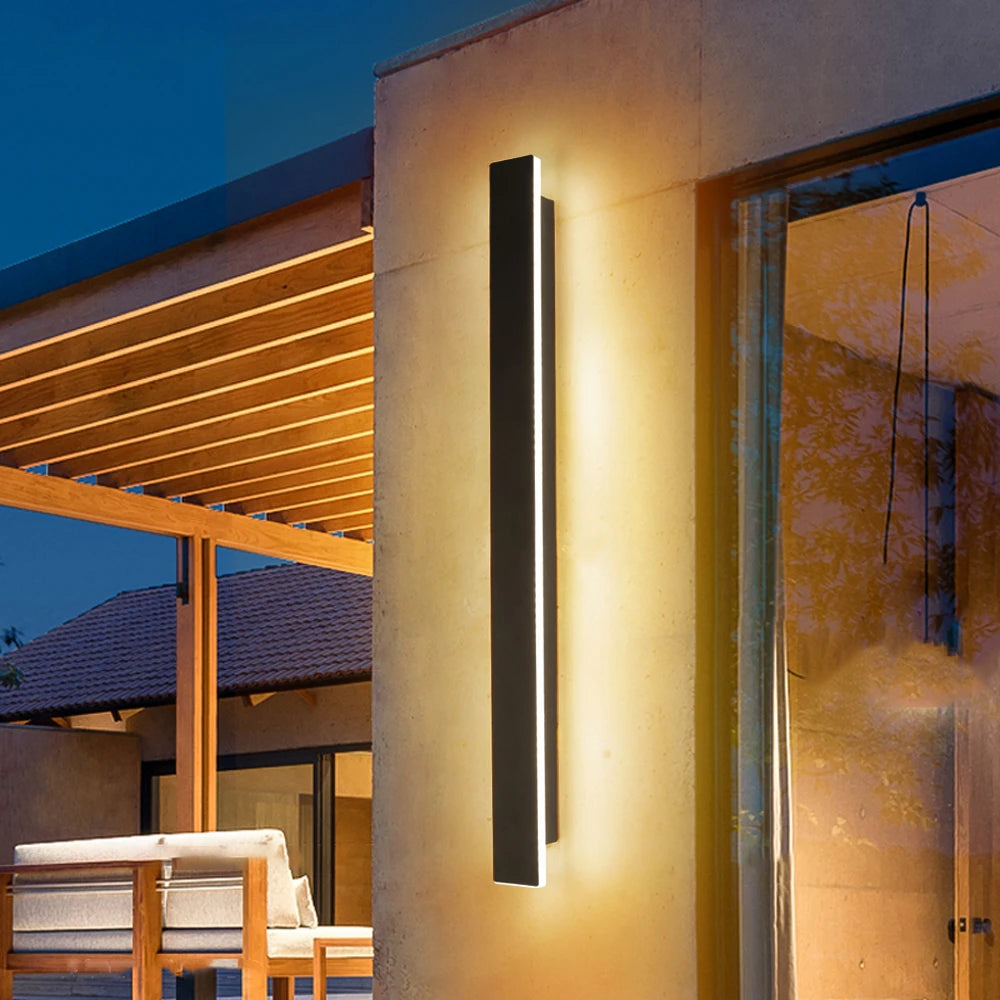 Quintara Long Aluminum Outdoor Wall Light for Porch – IP65 – detail view 5
