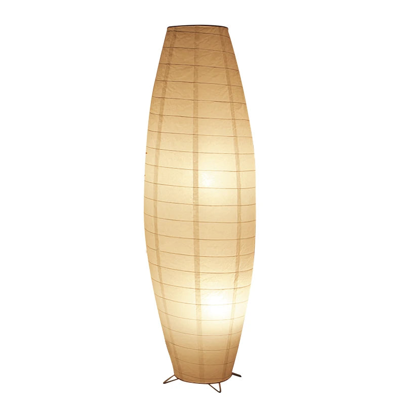 Paper & Wood Floor Lamp – Wabi-Sabi Japanese for Living Room, Bedroom, Reading Corner | Elaris Orbit by Evenlyr