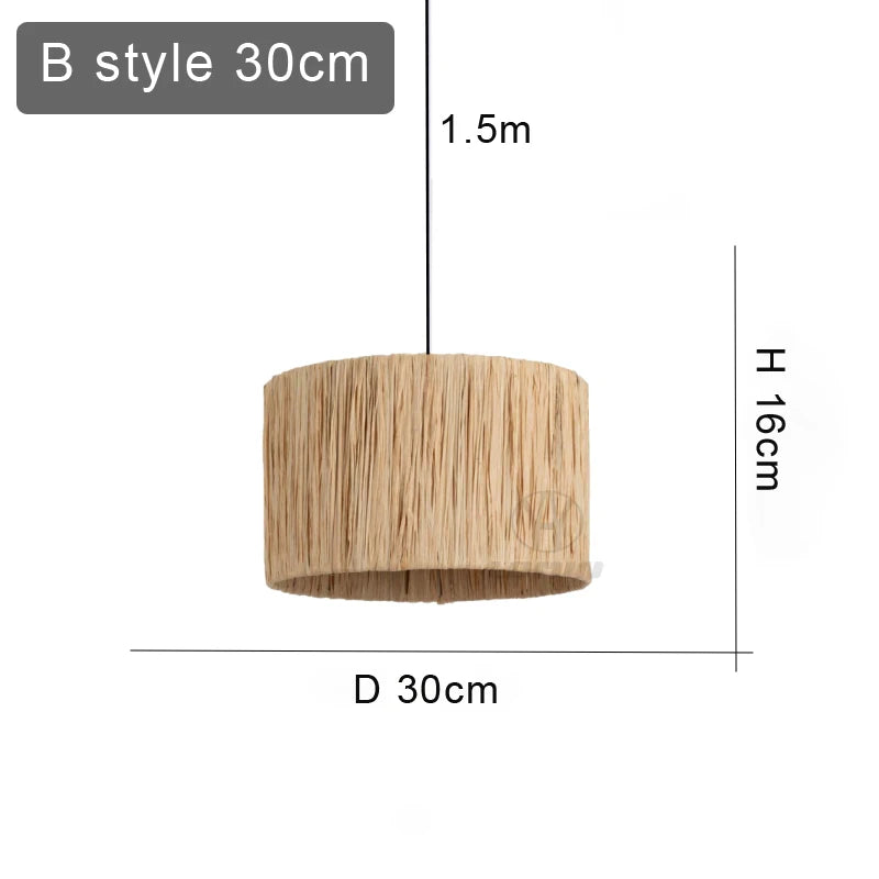 Rattan Pendant Light – Wabi-Sabi Japanese for Restaurant, Bedroom, Hotel | Thalia Orbit by Evenlyr
