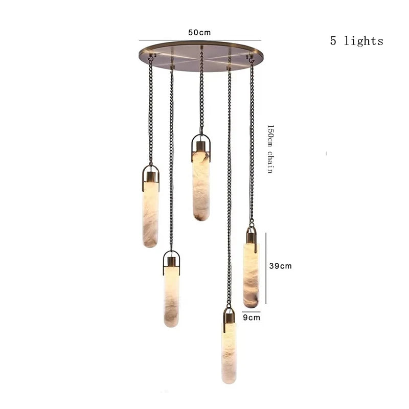 Tivoli Brass Modern Chandelier for Dining Room – detail view 6