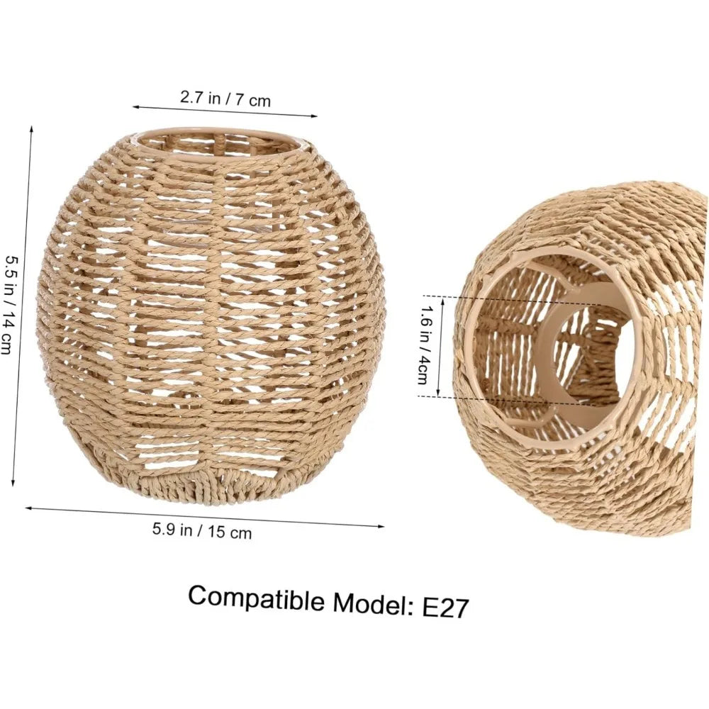Doria 15cm Rattan Chandelier for Dining Room – Bohemian – detail view 5