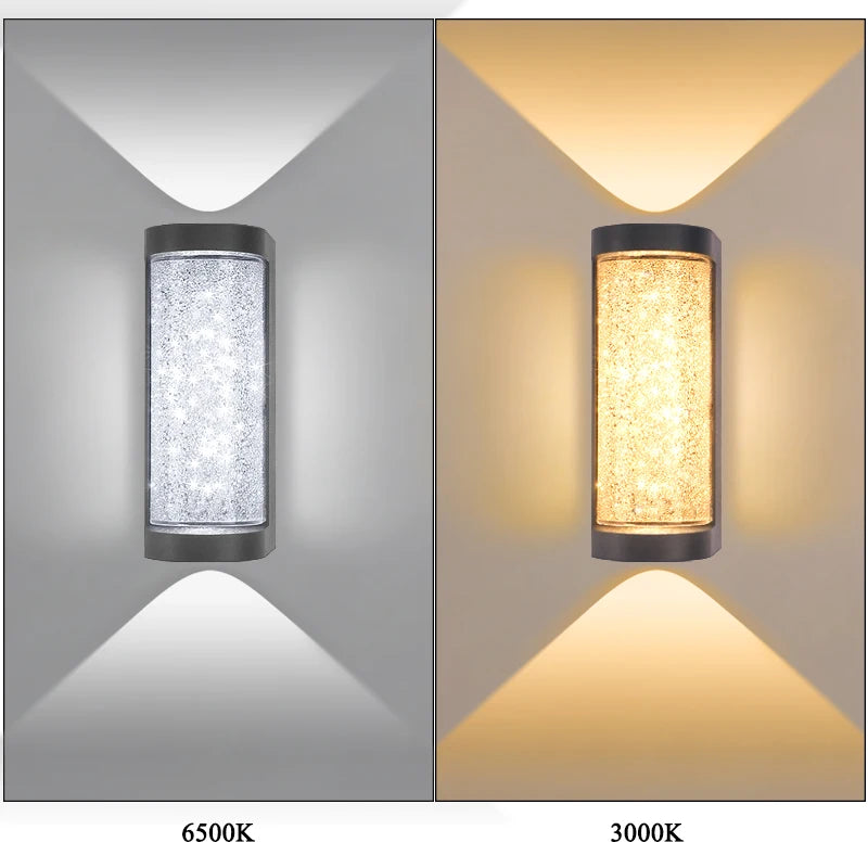 Caspian 10W Outdoor Wall Light for Exterior Corridor – Crystal – detail view 4