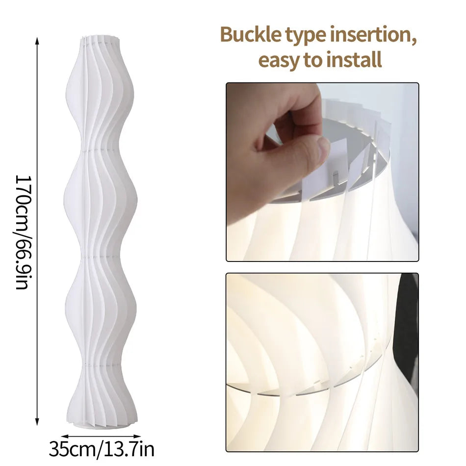 Iris Fold Aluminum Floor Lamp – Dimmable – product detail 8