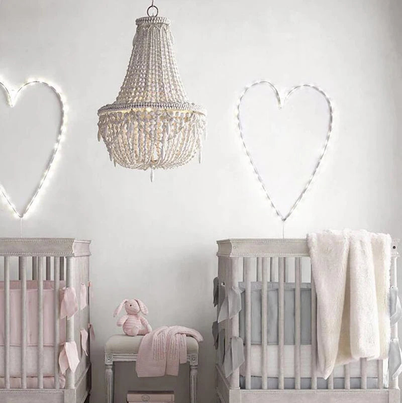 Siena Vintage Wood Chandelier for Bedroom – Farmhouse