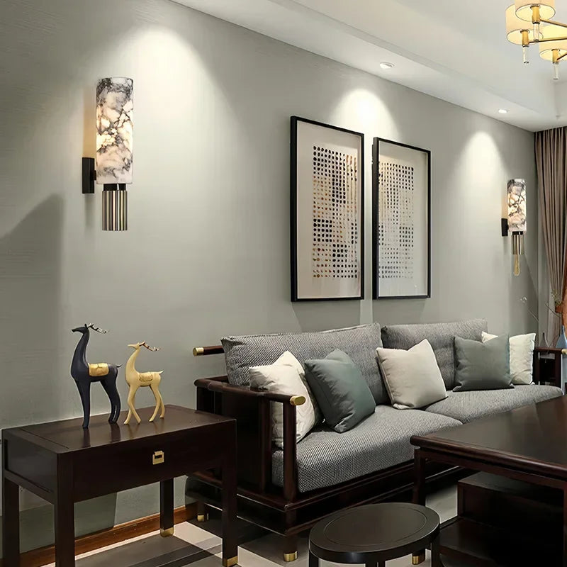 Ulric Contour Sculptural Marble Wall Sconce – product view 4