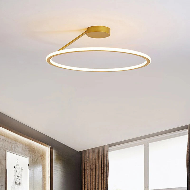 Caspian Round Modern Chandelier for Bedroom – Dimmable – product view