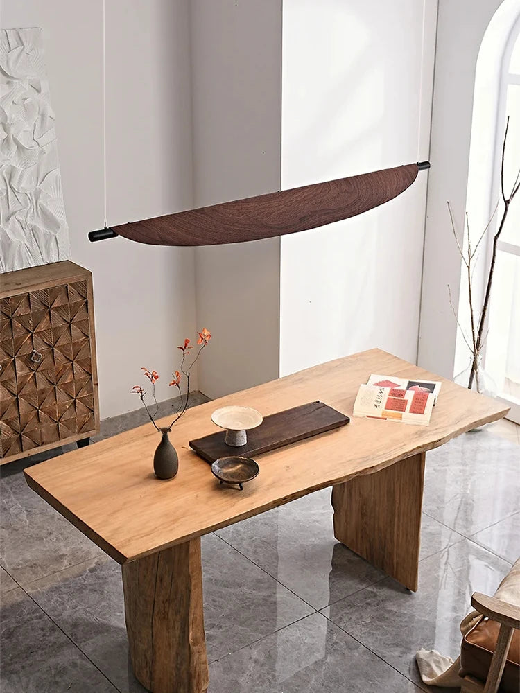 Wood Chandelier – Wabi-Sabi Japanese for Living Room, Kitchen Island, Dining Room | Sorella Petal by Evenlyr