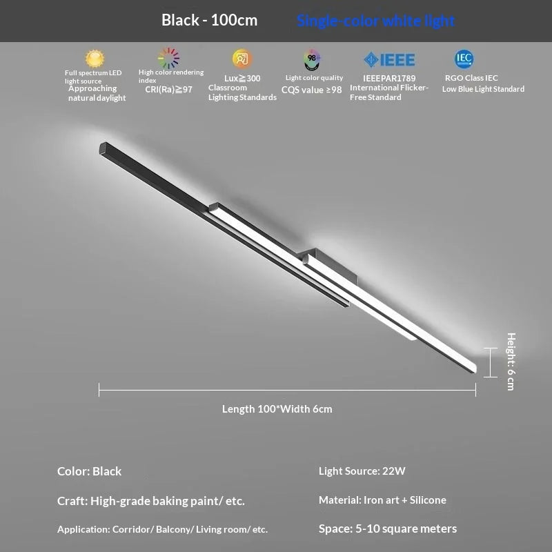 Metal Flush Mount Ceiling Light – Modern Minimalist Linear LED for Bedroom, Hallway, Entryway | Fiora Arc by Evenlyr