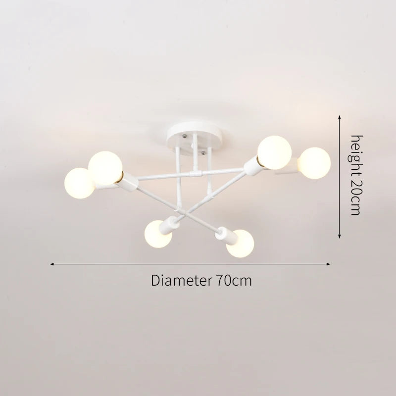 Metal Flush Mount Ceiling Light – Industrial Vintage LED for Living Room | Virelle Dome by Evenlyr