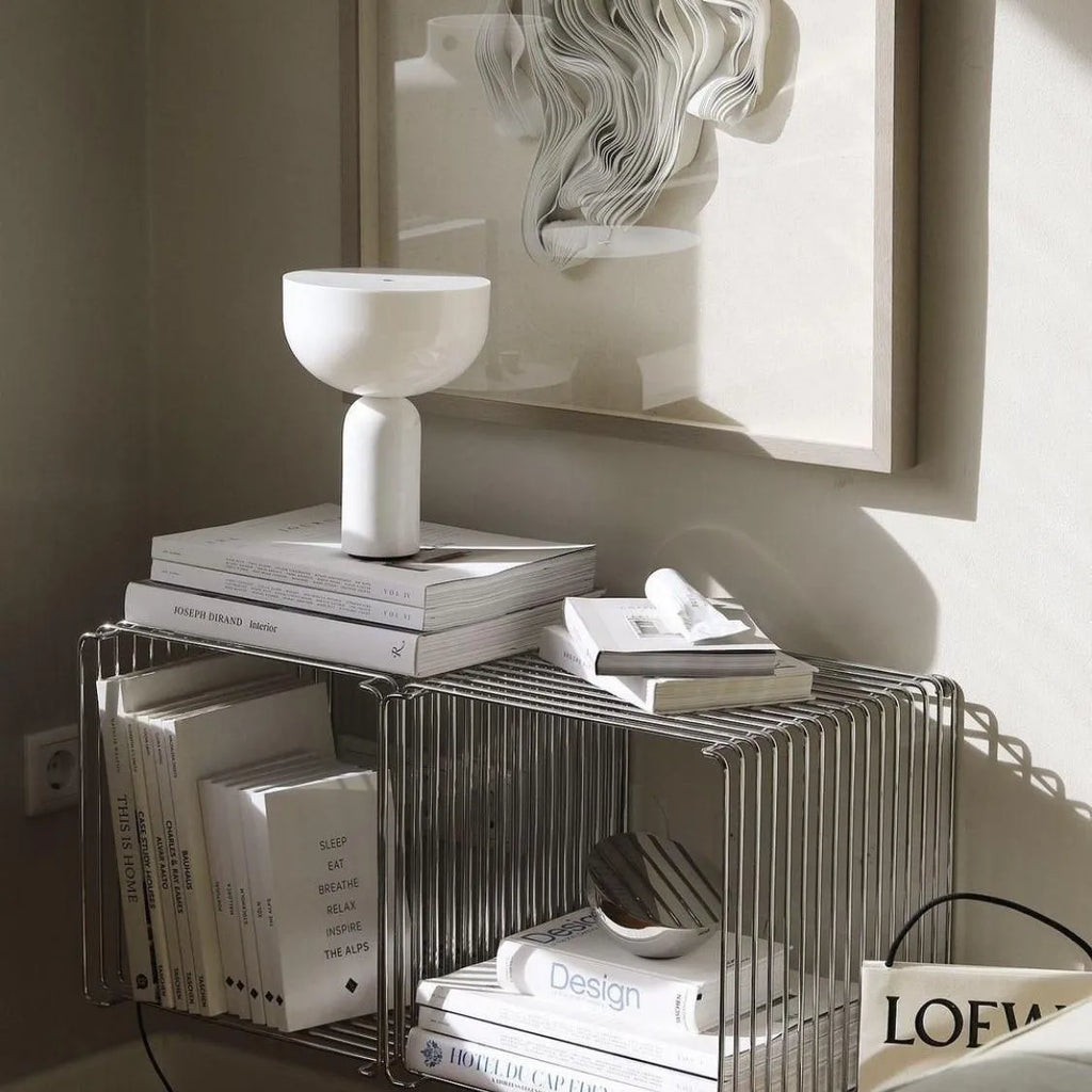 Marble Table Lamp – Art Deco for Bedside, Desk & Office, Restaurant Table | Halcyon Column by Evenlyr
