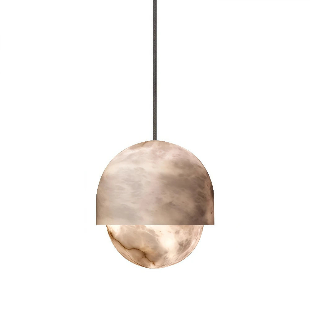 Alabaster & Copper Chandelier – Vintage Modern for Living Room, Dining Room, Foyer | Isolde Line by Evenlyr