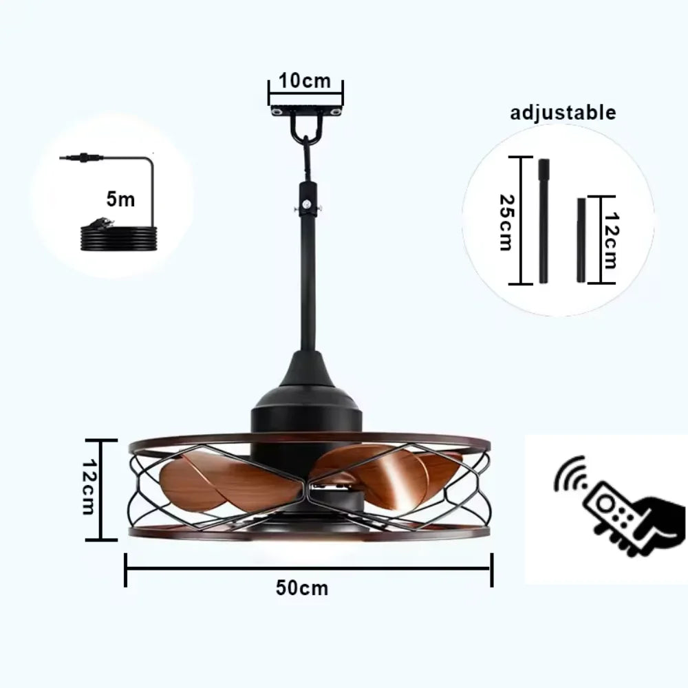 Palermo IP65 Outdoor Ceiling Fan Light for Patio – Remote Control