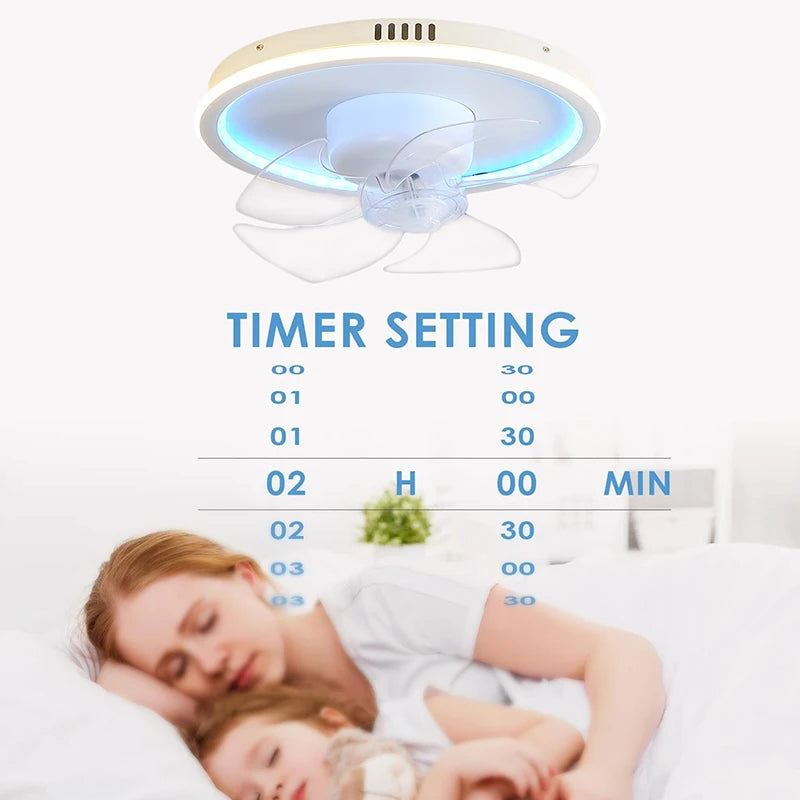 Belluno RGB Dimmable Ceiling Fan Light for Bedroom – Remote Control – detail view 3