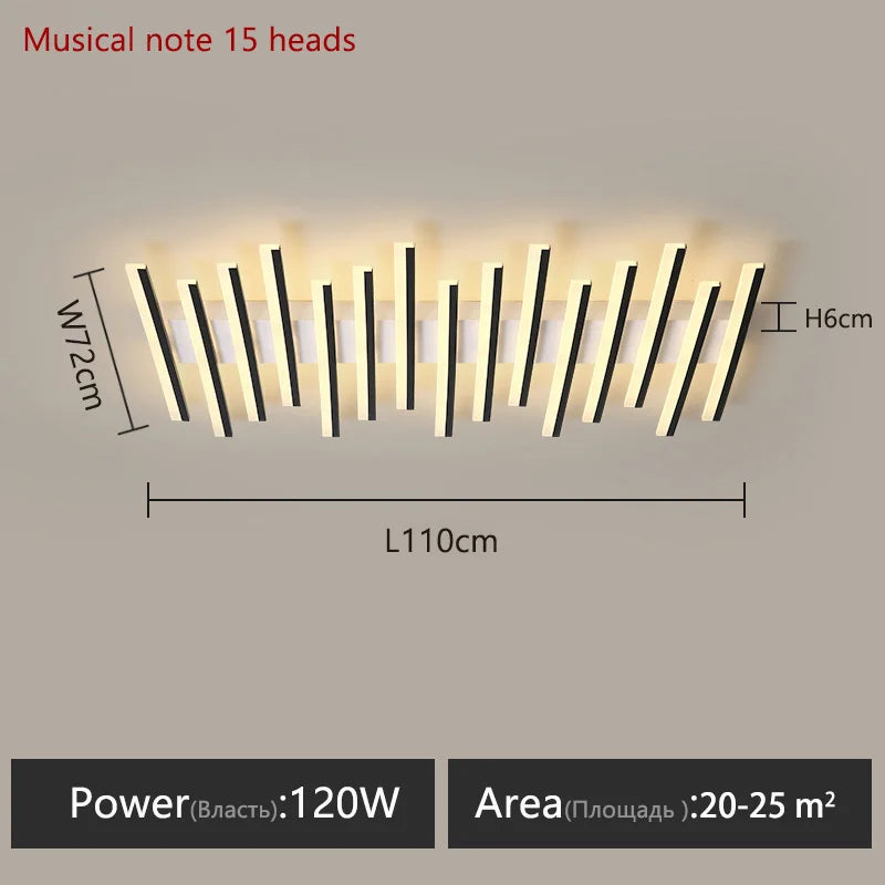 Metal Linear Flush Mount Ceiling Light – Modern LED Linear for Bedroom & Bedside, Living Room | Seren Line by Evenlyr