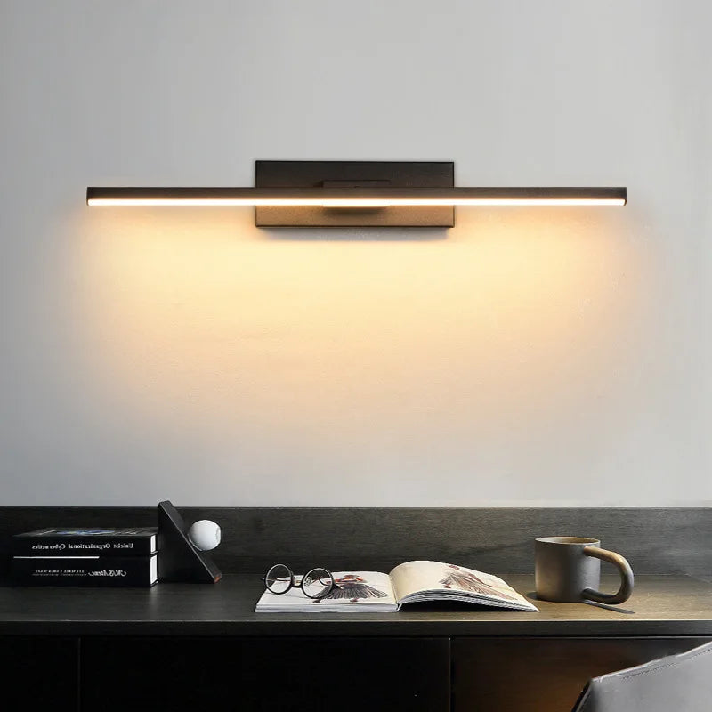 Designer Linear Wall Sconce – Modern LED Linear for Bathroom, Bedroom & Bedside | Aurelle Halo by Evenlyr