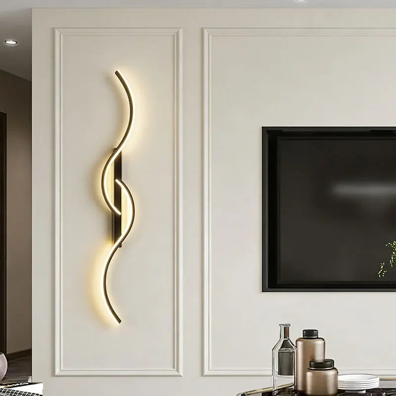 Metal Linear Wall Sconce – Minimalist Modern LED Linear for Bedroom & Bedside, Living Room | Aurelle Orbit by Evenlyr